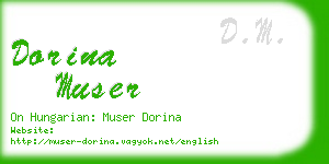 dorina muser business card